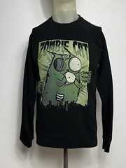 Zombie Cat Crunch Munch Munch Sweatshirt Size Medium Black Independent Trading