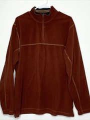 Rei Men Size L Polyester Maroon Long Sleeve 1/4 Zip Pullover