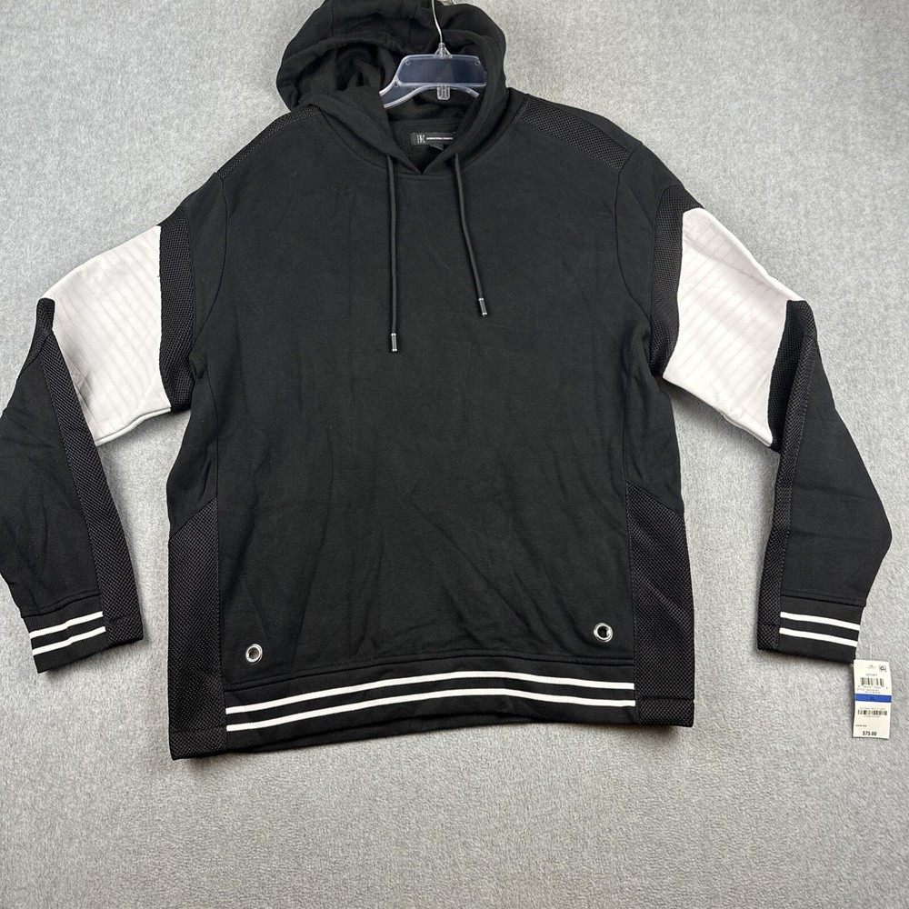 INC International Concepts Hoodie Mens XL Black White Stretch Sports Gym NWT $75