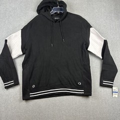INC International Concepts Hoodie Mens XL Black White Stretch Sports Gym NWT $75