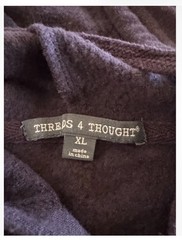 Threads for Thought Long Sleeve Full Zip Light Hoodie Men’s XL Plum Purple