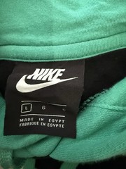 Nike Air Men’s L Fleece Pullover Hoodie Black/Green/Purple Graphic Logo