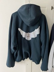 Yeezy Gap Engineered by Balenciaga Dove Hoodie Washed Blue Size MEDIUM