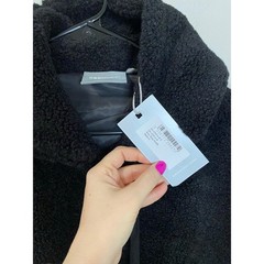 NWT Cernucci Oversized Borg Sherpa Pullover Hoodie Black Boxy Unisex Size S