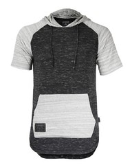 ZIMEGO Mens Short Sleeve Hoodie – Color Block Hooded Shirt