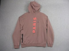 Jordan Hoodie Mens Large Brown Paris Graphic Pullover Zip Pocket DM3096-291