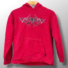 Vintage Y2K Top Heavy Spider Red Hoodie Pullover Juniors Teens Size XL Skater