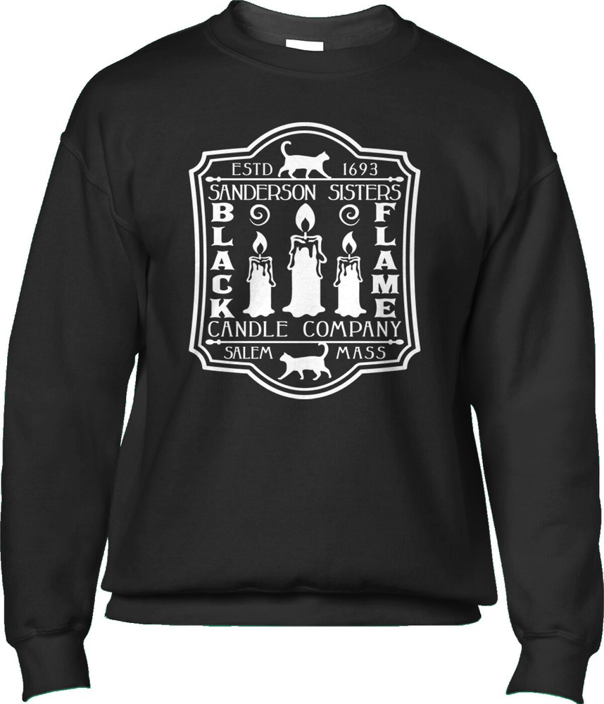 Black Flame Candle Witches Halloween Sanderson Parody Funny Mens Sweatshirt