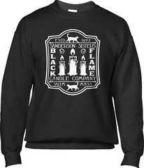 Black Flame Candle Witches Halloween Sanderson Parody Funny Mens Sweatshirt