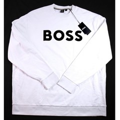 Boss Sweatshirt Big & Tall Mens 4XLT White Logo Graphic Crewneck Pullover $248