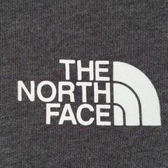The North Face Hoodie Mens L Charcoal Gray Double Sided Logo Outdoor Hiking