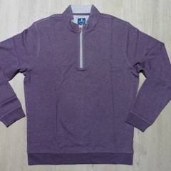 JOHNNIE-O Mens M MEDIUM SULLY PULLOVER 1/4 ZIP ROYAL PLUM PURPLE GOLF SWEATSHIRT