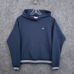vineyard vines Mens XXS Navy Blue Pullover Hoodie Whale Logo Striped Trim