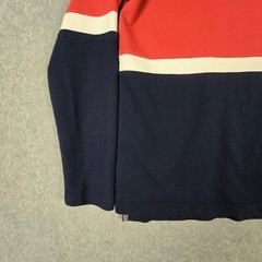 L.L. Bean Sweatshirt Mens Size Medium Pullover Crewneck Stripe Red White Navy
