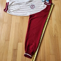 VTG Spaulding Sport Mens Large Baseball Sweatshirt Pinstripe Jersey Full Zip