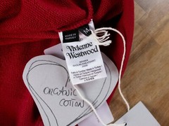 (NO CUSTOMS TAX) VIVIENNE WESTWOOD red sweatshirt w orb logo embroidery Medium