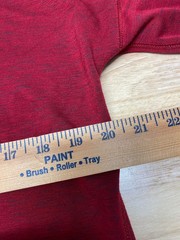 Cinch Mens M Red Heathered 1/4 Zip Pullover Slits Long Sleeve Rayon Blend Cowboy