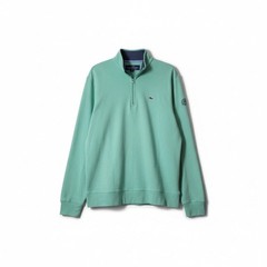 Vineyard Vines UNISEX Mint Green Half-Zip Pullover Pima Cotton Whale Logo