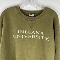 Vintage Champion Sweatshirt Indiana University Olive Green XL Alumni Collegiate
