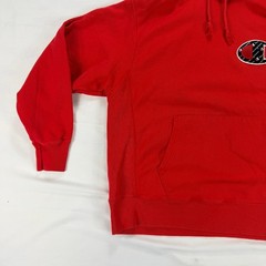 Champion Reverse Weave Red Hoodie Mens Large Embroidered Logo Athletic Fit