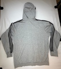 Adidas Men’s Hoodie Sweatshirt Full Zip Front Pockets Logo Size XL Grey