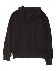 CHAMPION Mens Graphic Hoodie Jumper Large Black Cotton QJ01