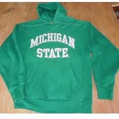 Michigan State Spartans MSU Hoodie Vintage Steve and Barrys Green Mens Medium M