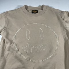 Drew House Sketch Mascot Crewneck Sweatshirt XXS Graphic Print Embroidered Tan