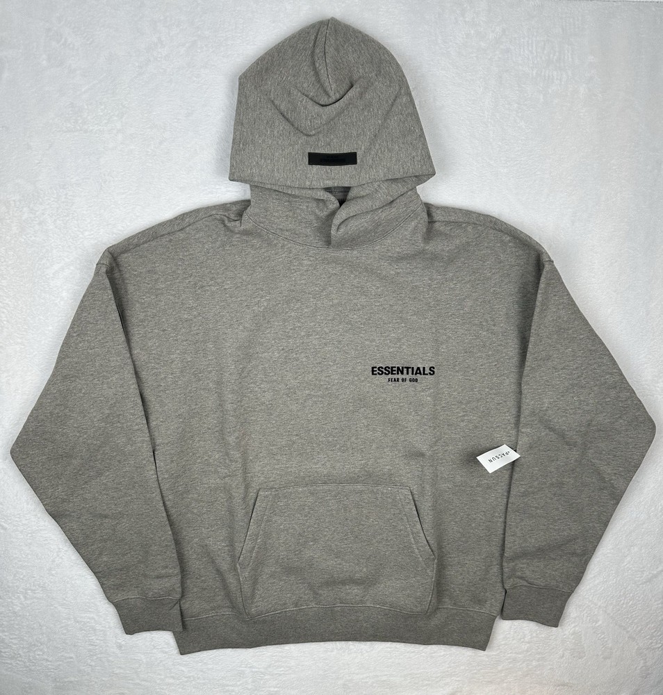 Fear of God Essentials Authentic Dark Oatmeal Hoodie Size Large