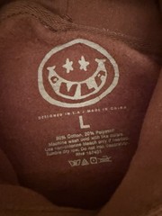 CULA Men Large Hoodie Brown Fear Nothing Psalm 91 Christian Winter Bible Top NEW