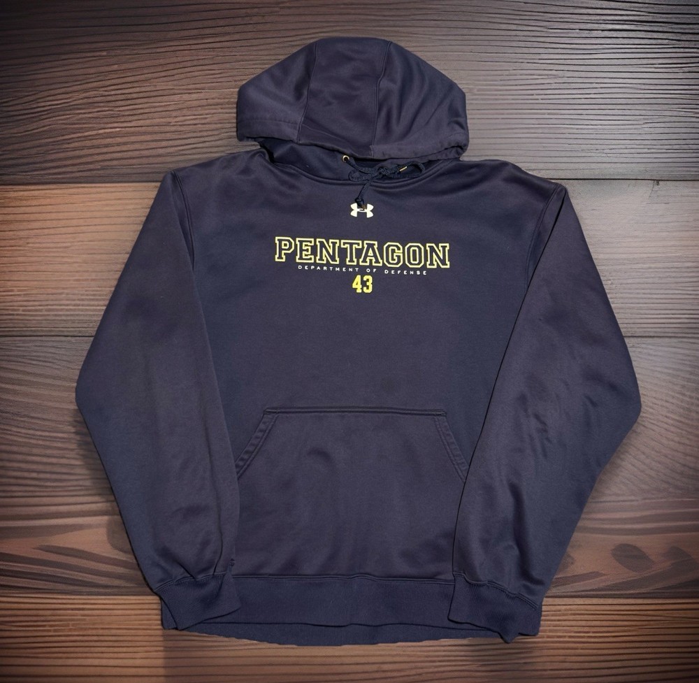Under Armour Pentagon Hoodie Department Of Defense Mens Navy Blue Size Medium