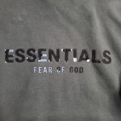 Fear of God Essentials Hoodie Mens Size Large Black Stretch Limo Sweatshirt Read