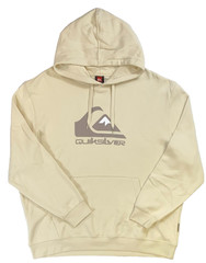 Men’s Quicksilver Logo Hoodie Sweatshirt Pullover Fog Brown Size XXL