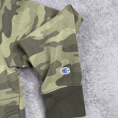 Champion Hoodie Mens Medium Camo BDU Woodland Pullover Sweatshirt