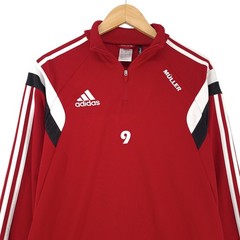Adidas Quarter Zip Sweatshirt Red Tech Fleece Pc1 Size M