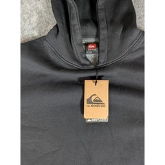 Quiksilver Mens DryFlight Pullover Hoodie Black Embroidered Logo Sweatshirt NEW