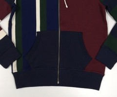 Polo Ralph Lauren VTG Gold Cookie Crest Colorblock Full Zip Fleece Hoodie Jacket