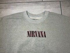 Nirvana Sweatshirt Large Gray In Utero Graphic Crewneck Band Tee Pullover Mens L