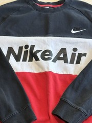 Nike Air Jordan Long Sleeve Crewneck Sweater Mens L Black White
