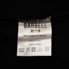 Barbell Hoodie Mens XL Black Gym Workout Bodybuilding Spellout Raglan