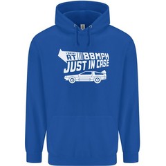 I Drive at 88mph Just in Case Funny Mens 80% Cotton Hoodie