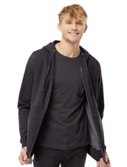 NEW Independent Trading Men’s Full-Zip Hooded Sweatshirt Jacket – Charcoal – S