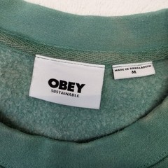 OBEY Sustainable Tie Dye Fleece Crew Sweatshirt Men’s Medium Purple Nitro Multi