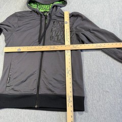 Specialized Hoodie Mens Large Gray Relaxed Fit Full Zip Cycling Bike Waffle Knit