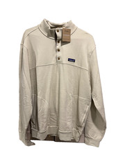 NWT Patagonia Men’s Daily Snap-T Pullover in XL Pelican Beige/Brown accents $179