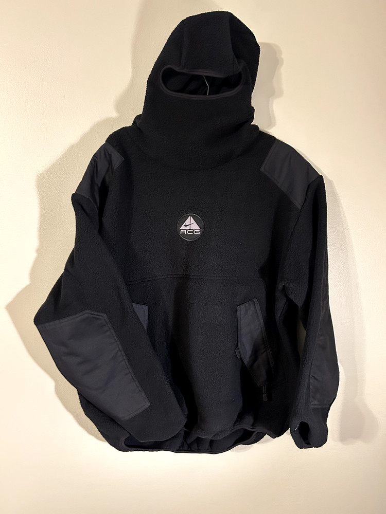 Nike ACG Ninja Fleece Balaclava Hoodie Black Vintage USA Sherpa Jacket