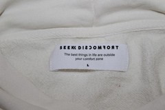Yes Theory Seek Discomfort Love Over Fear Hoodie Beige Mens Large