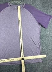 01.ALGO Performance Wick 3/4 Sleeve Shirt Men’s Large Purple Anti Odor Uv SPF 40