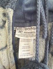 Harry Potter Hogwarts Fleece Bodysuit Pajamas Size Large
