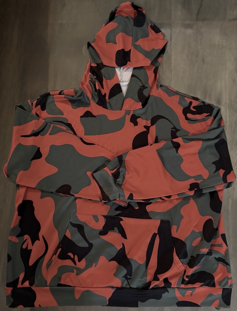 Mens Hoodie 4XL Pullover Sweatshirt Red Gray Black Camo Big And Tall Size 4X
